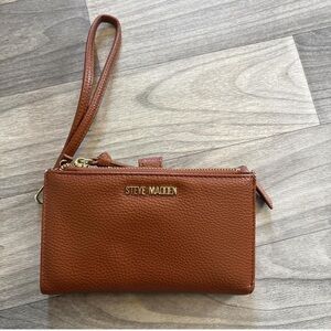 Steve Madden Tan Leather Wristlet